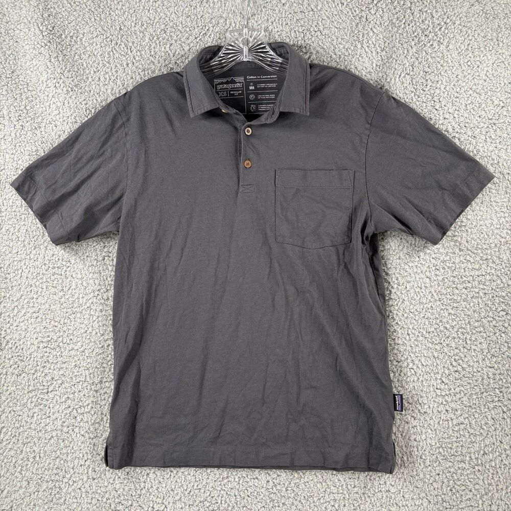 Patagonia Men's Cotton In Conversion Lightweight Polo Size Extra Small XS Gray